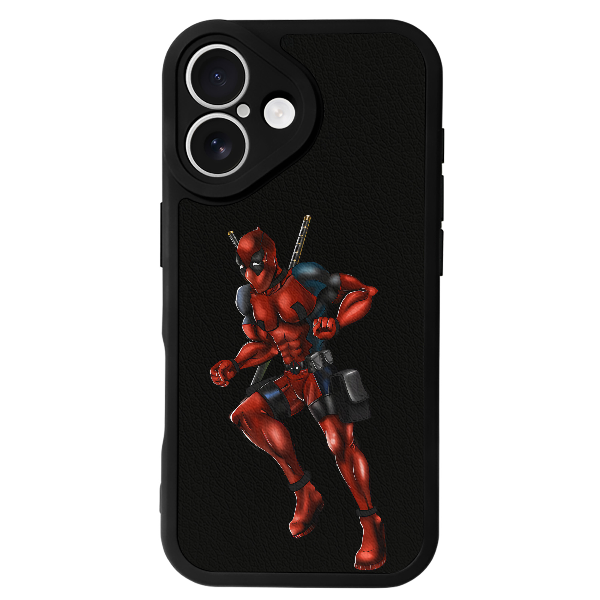 （画像用） Deadpool デッドプール 【iPhone 16シリーズ対応】シリコンスマホケース（レザー調） 材質：シリコン